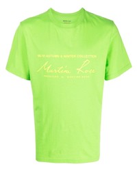 T-shirt à col rond imprimé chartreuse Martine Rose
