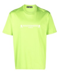 T-shirt à col rond imprimé chartreuse Mastermind World