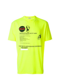 T-shirt à col rond imprimé chartreuse McQ Alexander McQueen