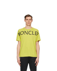 T-shirt à col rond imprimé chartreuse Moncler