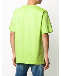 T-shirt à col rond imprimé chartreuse Diesel