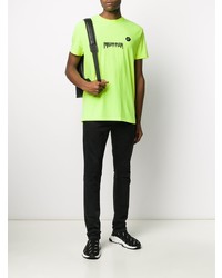 T-shirt à col rond imprimé chartreuse Philipp Plein