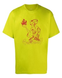 T-shirt à col rond imprimé chartreuse PACCBET