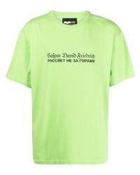 T-shirt à col rond imprimé chartreuse PACCBET