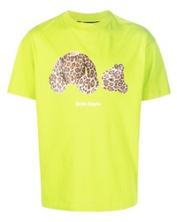 T-shirt à col rond imprimé chartreuse Palm Angels