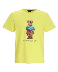 T-shirt à col rond imprimé chartreuse Polo Ralph Lauren