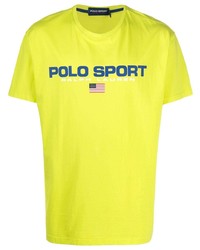 T-shirt à col rond imprimé chartreuse POLO RALPH LAUREN SPORT