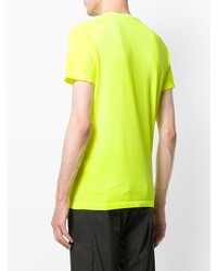 T-shirt à col rond imprimé chartreuse DSQUARED2