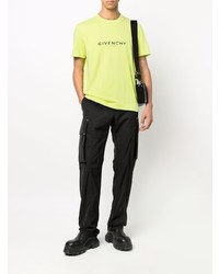 T-shirt à col rond imprimé chartreuse Givenchy