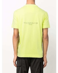 T-shirt à col rond imprimé chartreuse Givenchy