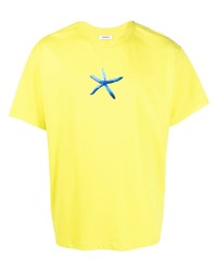 T-shirt à col rond imprimé chartreuse Sandro