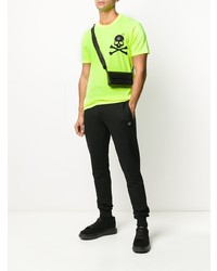 T-shirt à col rond imprimé chartreuse Philipp Plein