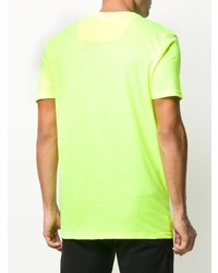 T-shirt à col rond imprimé chartreuse Philipp Plein