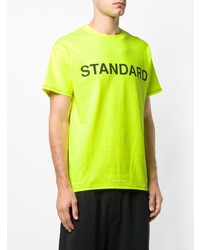 T-shirt à col rond imprimé chartreuse United Standard