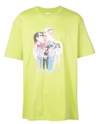 T-shirt à col rond imprimé chartreuse Supreme