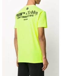 T-shirt à col rond imprimé chartreuse Philipp Plein