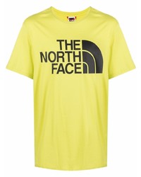 T-shirt à col rond imprimé chartreuse The North Face