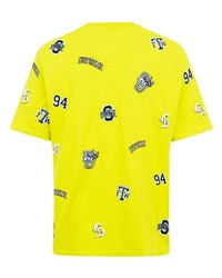 T-shirt à col rond imprimé chartreuse Supreme