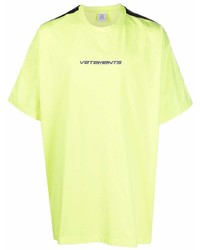 T-shirt à col rond imprimé chartreuse Vetements