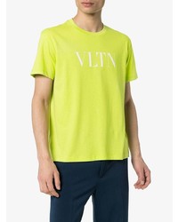T-shirt à col rond imprimé chartreuse Valentino