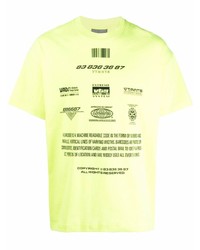 T-shirt à col rond imprimé chartreuse VTMNTS