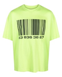 T-shirt à col rond imprimé chartreuse VTMNTS