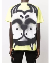 T-shirt à col rond imprimé chartreuse Givenchy