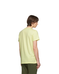 T-shirt à col rond imprimé chartreuse Balmain