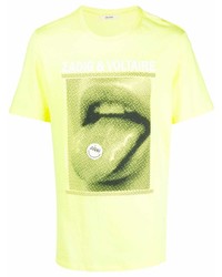T-shirt à col rond imprimé chartreuse Zadig & Voltaire