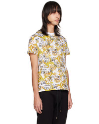 T-shirt à col rond imprimé doré VERSACE JEANS COUTURE