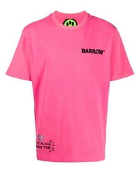 T-shirt à col rond imprimé fuchsia BARROW