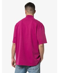 T-shirt à col rond imprimé fuchsia Calvin Klein 205W39nyc