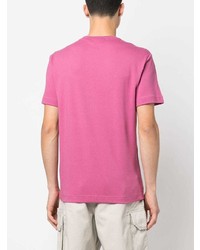 T-shirt à col rond imprimé fuchsia Calvin Klein