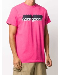 T-shirt à col rond imprimé fuchsia Noon Goons