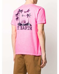T-shirt à col rond imprimé fuchsia MC2 Saint Barth