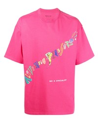 T-shirt à col rond imprimé fuchsia Martine Rose