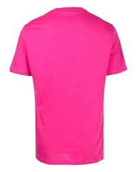 T-shirt à col rond imprimé fuchsia Michael Kors