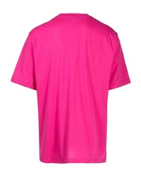 T-shirt à col rond imprimé fuchsia Michael Kors