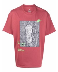 T-shirt à col rond imprimé fuchsia Nike