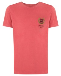 T-shirt à col rond imprimé fuchsia OSKLEN