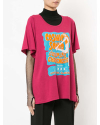 T-shirt à col rond imprimé fuchsia Hysteric Glamour