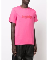 T-shirt à col rond imprimé fuchsia Martine Rose