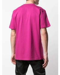 T-shirt à col rond imprimé fuchsia Supreme