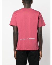 T-shirt à col rond imprimé fuchsia Throwback.