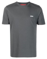 T-shirt à col rond imprimé gris foncé 032c