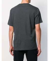 T-shirt à col rond imprimé gris foncé Z Zegna