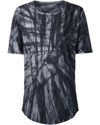 T-shirt à col rond imprimé gris foncé Alexandre Plokhov