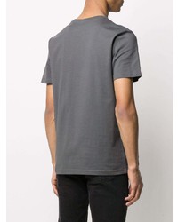 T-shirt à col rond imprimé gris foncé Yves Salomon Homme