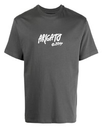 T-shirt à col rond imprimé gris foncé Axel Arigato