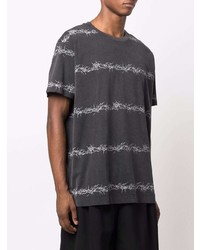 T-shirt à col rond imprimé gris foncé Givenchy